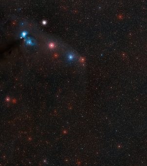 cielo intorno alla debole stella di neutroni RX J1856.5-3754 nella costellazione meridionale della Corona Australe
